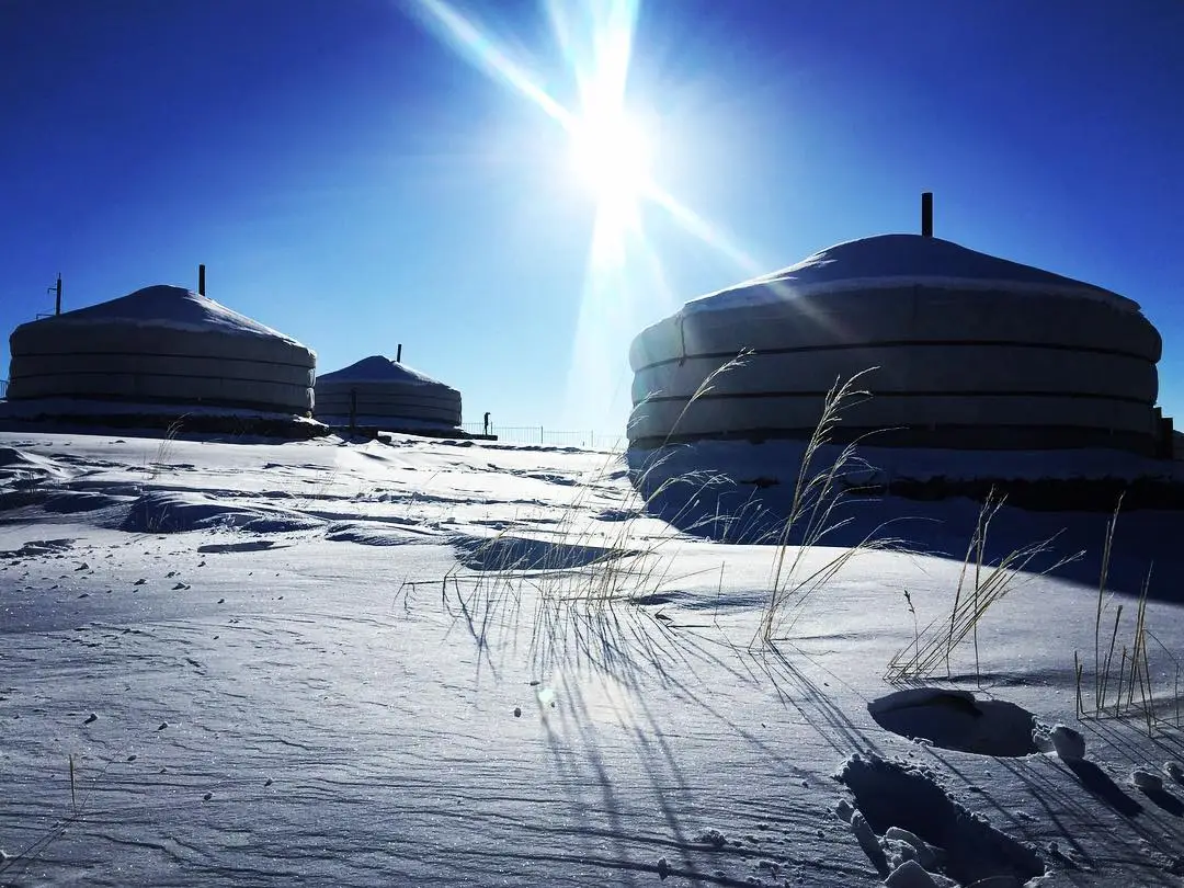 Mongolian Yurt in Winter